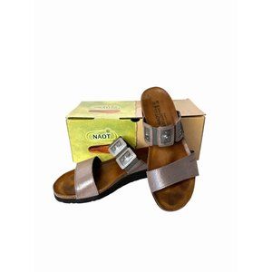 NAOT Emma 37 NK5 Silver Threads Mirror Shoes Orig Box Lightly Used